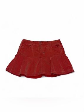 Vintage Diesel Red Corduroy Mini Skirt